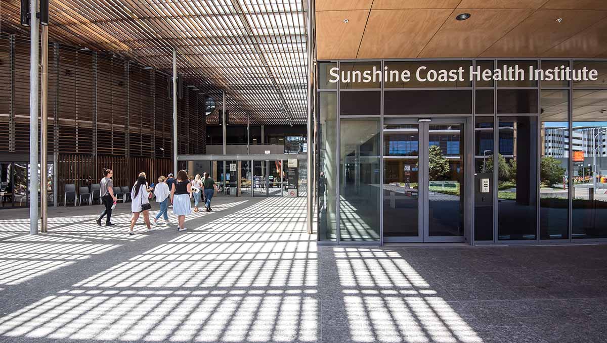 Sunshine Coast Health Institute building entrance.