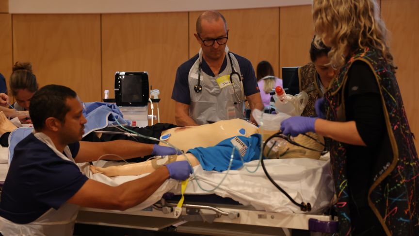 simulated emergency scenario